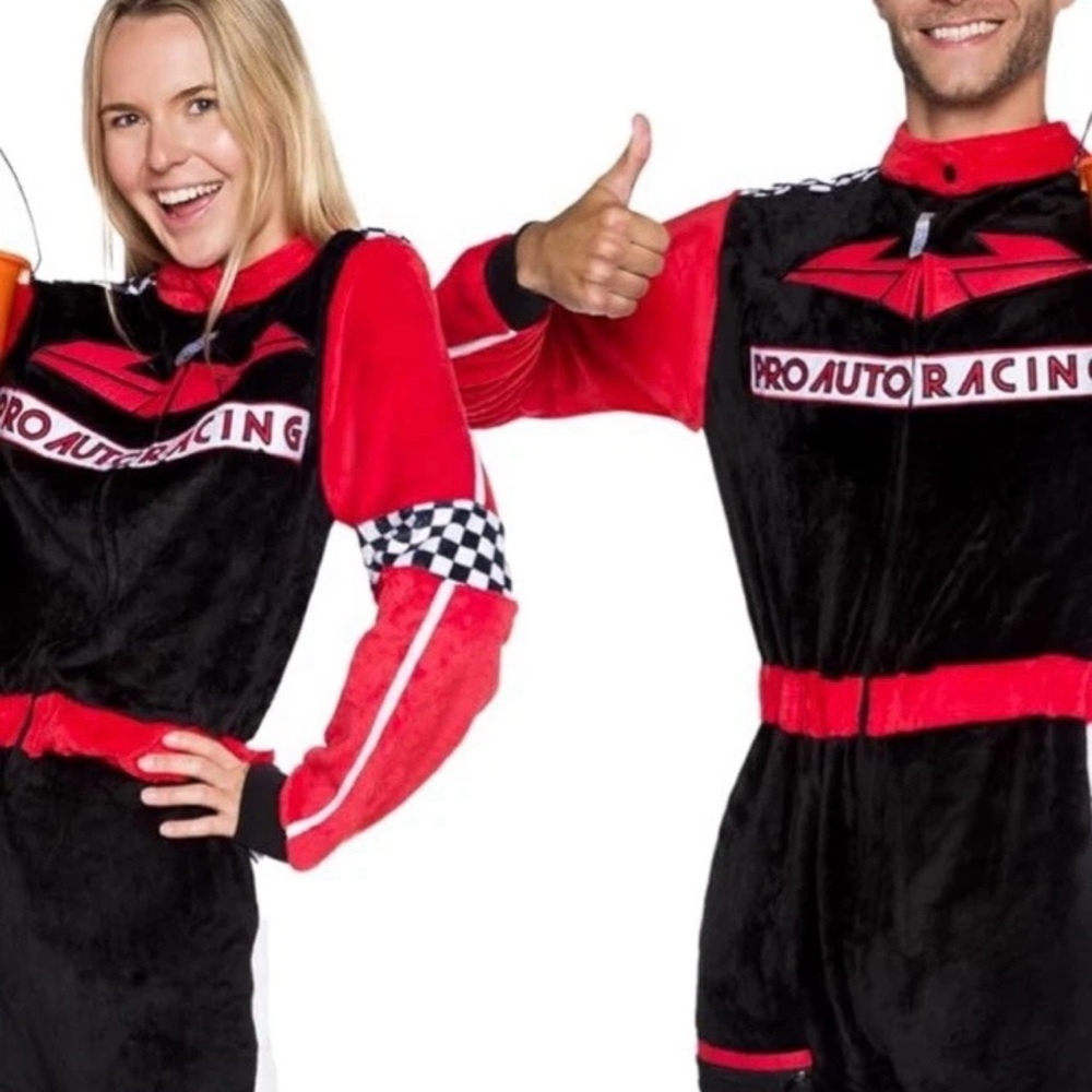 Funziez Racing Onesie in Red and Black NWOT funny gift costume Halloween